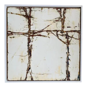 1990s "Untitled #10" Modern Abstract Mixed-Media Painting by Robert Murray, Framed