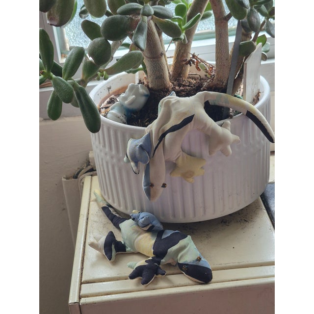 Hand Crafted Textile Treasures- Pair of 1990 Geckos For Sale - Image 18 of 18