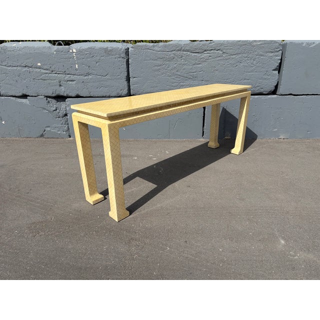 Bone 1980's Tessellated Bone Console Table For Sale - Image 7 of 17