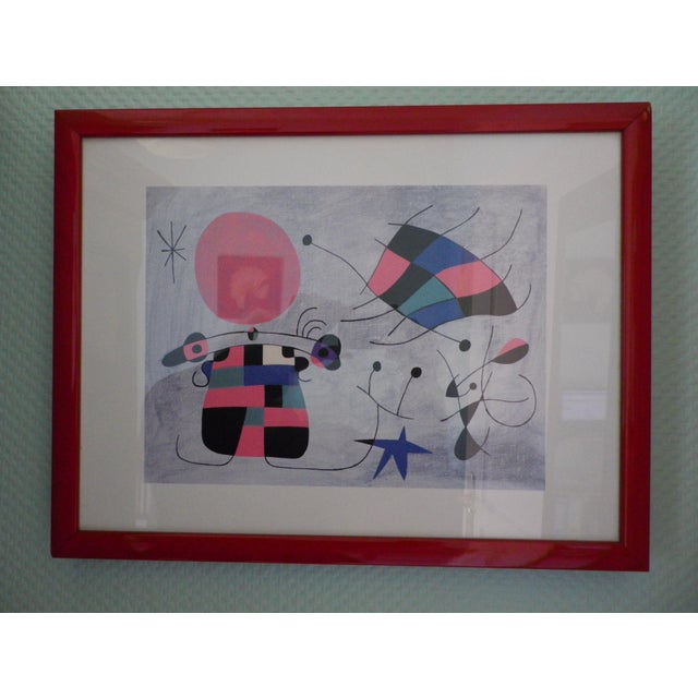 Joan Miró, Surrealist Figure and the Sun, Lithograph, Framed For Sale - Image 13 of 13