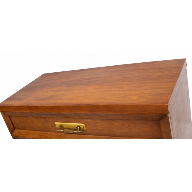 Chestnut 1960s Kent-Coffey “The Grandeur” Tall Chest of Drawers For Sale - Image 8 of 16