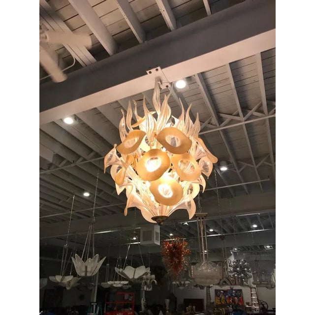 Mid-Century Italian Murano Chandelier For Sale - Image 10 of 13