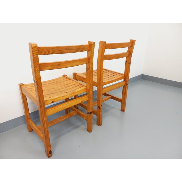 Set of Vintage Pine Chairs, 1970s For Sale - Image 9 of 15