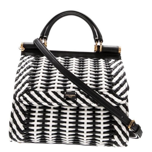 Contemporary 2019 Dolce Fall Dolce & Gabbana Sicily 58 Small Woven Nappa Bag Top Handle Shoulder Bag For Sale - Image 3 of 10