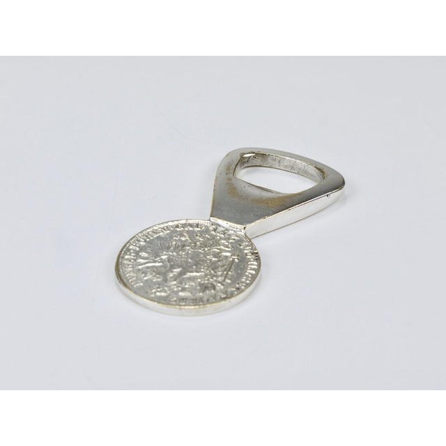 Carl Auböck Silvered Brass Bottle Opener Habsburg 2 Florin Coin attributed to Carl Auböck, Austria 1950 For Sale - Image 4 of 18