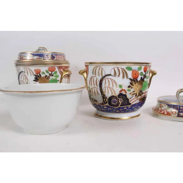 19th Century Antique Early 19th Century Coalport Imari Porcelain Rock & Tree Ice Buckets - A Pair For Sale - Image 5 of 9