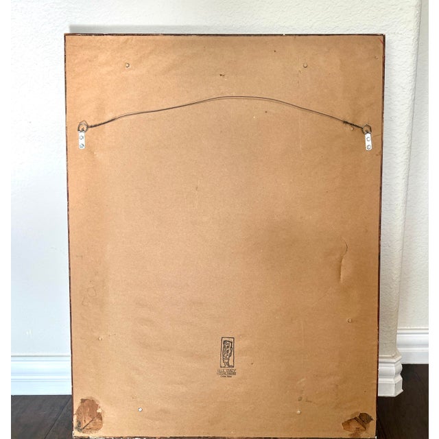 1990s Beveled Ornate Carved Wood Wall Mirror For Sale - Image 11 of 11