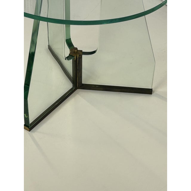 Vintage Glass Coffee Table in the style of Gio Ponti, 1930s For Sale - Image 8 of 10