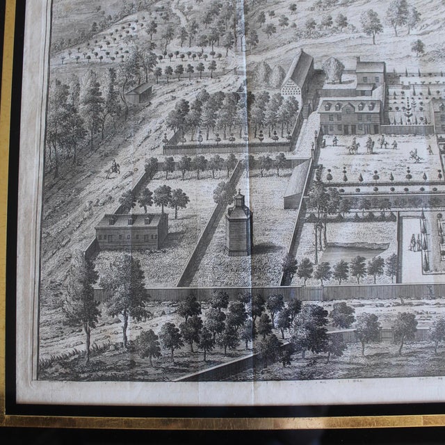 Pair of Bird’s Eye English Estate Views Engraved by Johannes Kip, 18th C. For Sale - Image 9 of 17