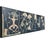 Mid-Century Modern Vintage Mid Century Modern Large Rare Aztec Mosaic Tile Art Coffee Table Wall Art Brass For Sale - Image 3 of 12