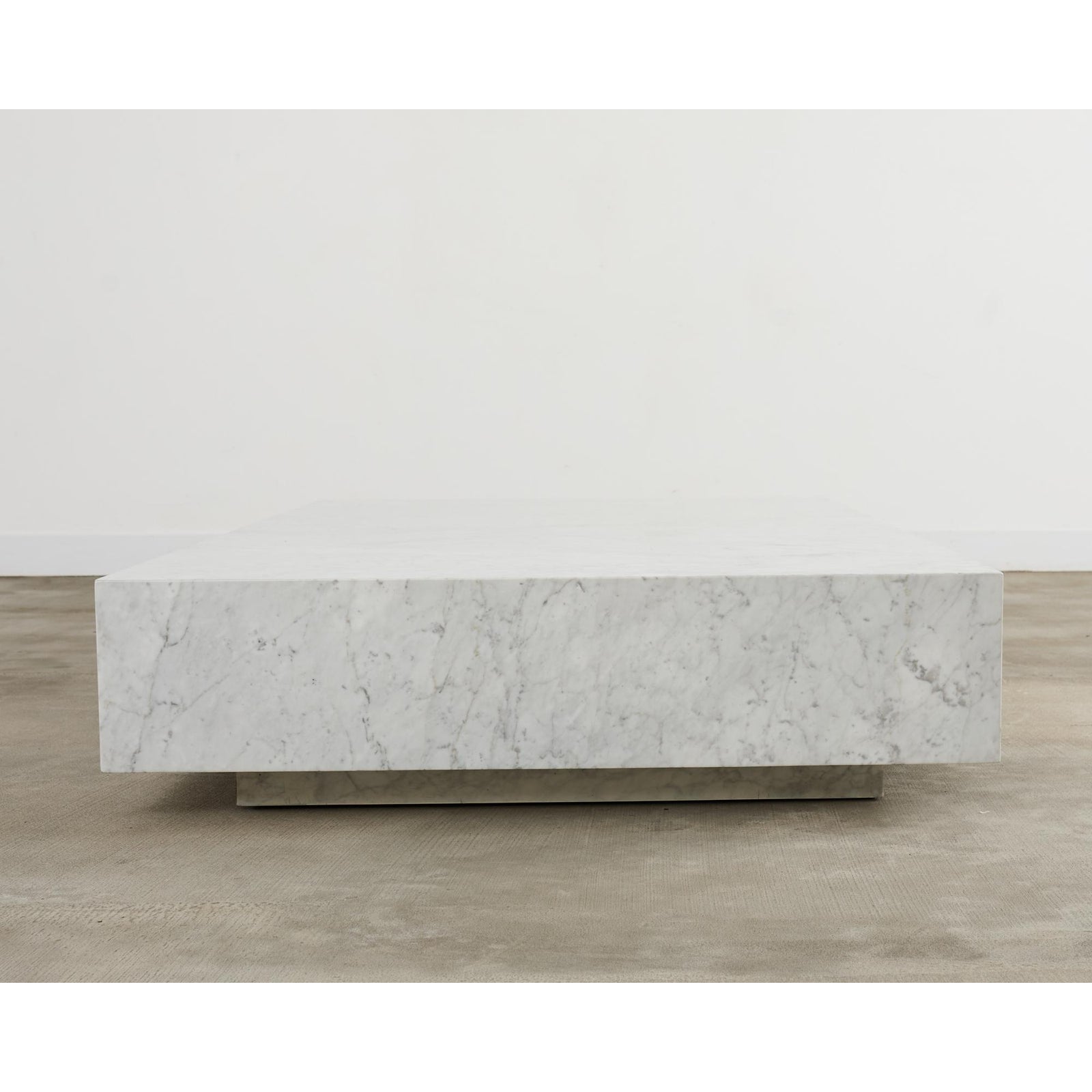 Timothy Oulton Monumental Floating Carrara Marble Cocktail Table