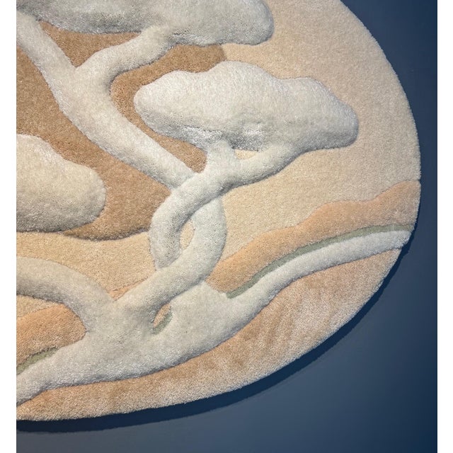 Mid-Century Modern 1970s Tree of Life Rug Fiber Art Wall Hanging, Frank Lane Attributed For Sale - Image 3 of 5