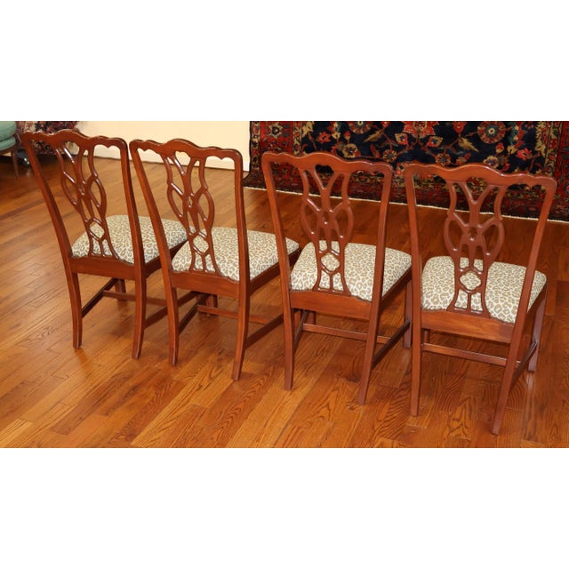 Set of 8 Mahogany Chippendale Style Dining Chairs by Harden For Sale - Image 9 of 11