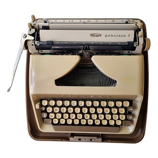 Vintage German Triumph Typewriter with Case, 1960s For Sale