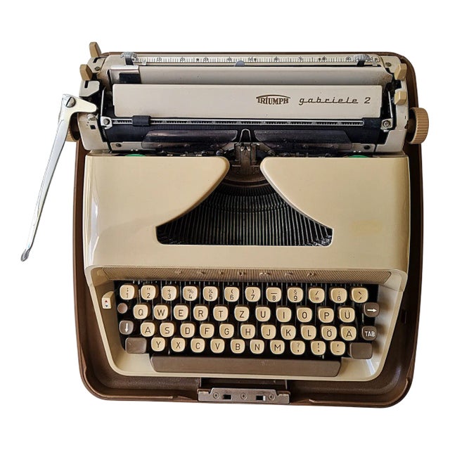 Vintage German Triumph Typewriter with Case, 1960s For Sale