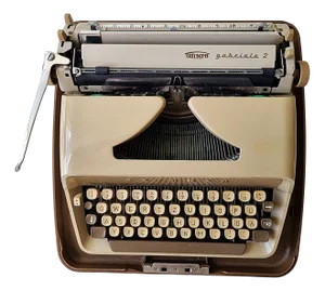 Vintage German Triumph Typewriter with Case, 1960s