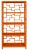 Tibet Etagere in Citrus Orange For Sale - Image 4 of 6