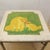 An authentic 1930s Samson folding card table with yellow cat and kitten painted on top. Depression era table wood frame,...