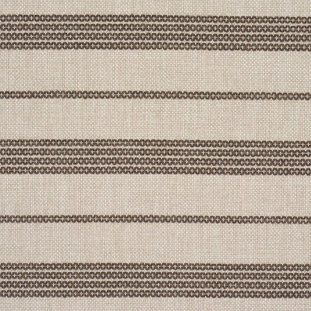 Schumacher SAMPLE - Schumacher Serra Mesa Indoor/Outdoor Stripe Fabric In Burlap For Sale - Image 4 of 4