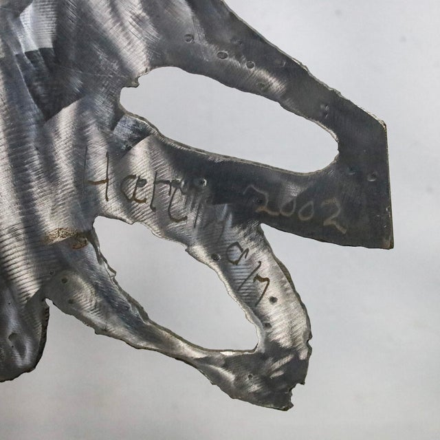 Petra Hartman, Iris in a Vase Standing Sculpture, 2002, Stainless Steel For Sale - Image 10 of 11
