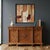 Neo-Baroque walnut cupboard. Split front with a projecting central element, three drawers in the lower section, paneled...
