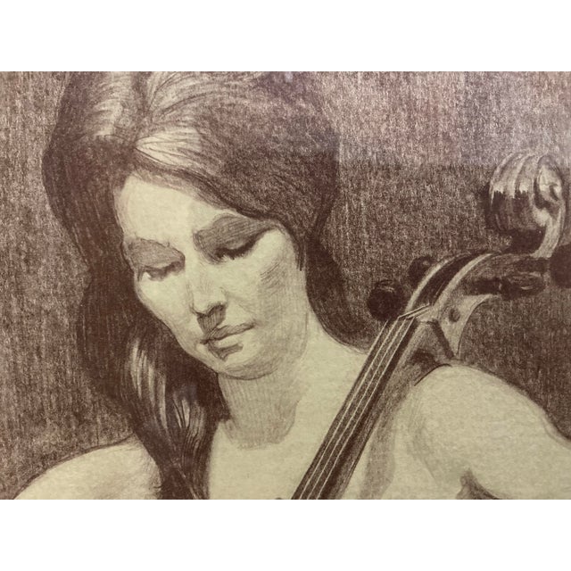 1960s “Exquisite Sound” Original Lithograph by Shelly Fink For Sale - Image 5 of 11