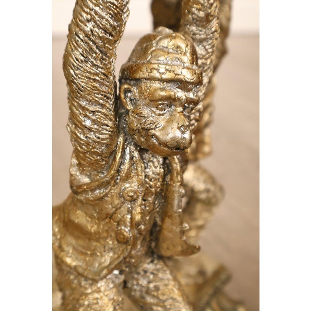 Figural Monkey Form Gilt Metal Obelisk Étagère For Sale - Image 15 of 18