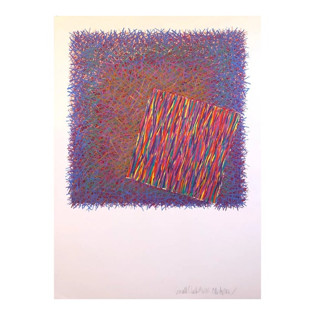 Chris Anderson, Small Clocks, Timepieces, Mixed Media Acrylic Abstract Bright Vibrant Painting For Sale