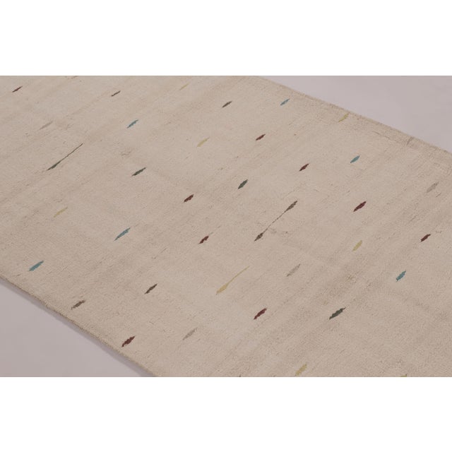Contemporary Rug & Kilim’s Contemporary Runner Rug, Beige and Cream Minimalist Design For Sale - Image 3 of 10