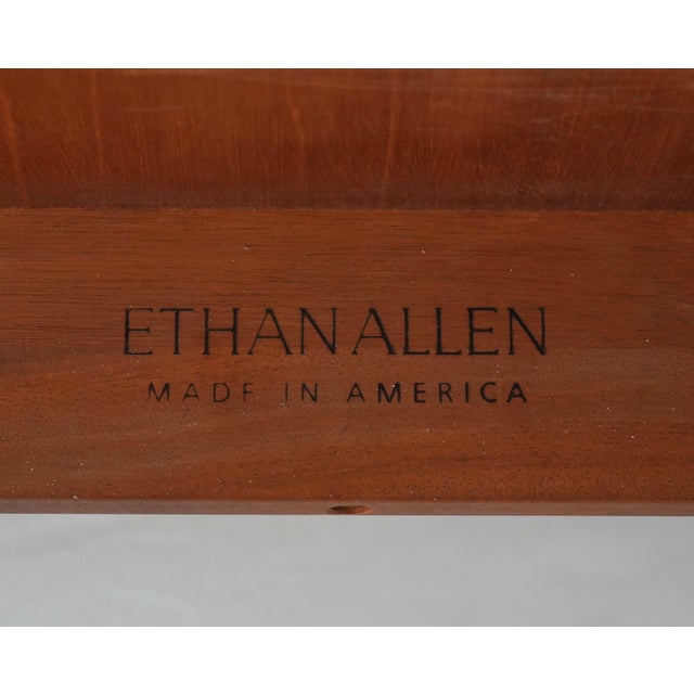 Ethan Allen Mahogany Inlaid Dining Table For Sale - Image 16 of 18