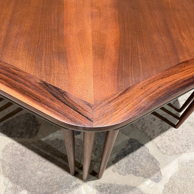 1950s 1950s France & Son Rosewood Nesting Coffee Table Set -- 7 Pieces For Sale - Image 5 of 13