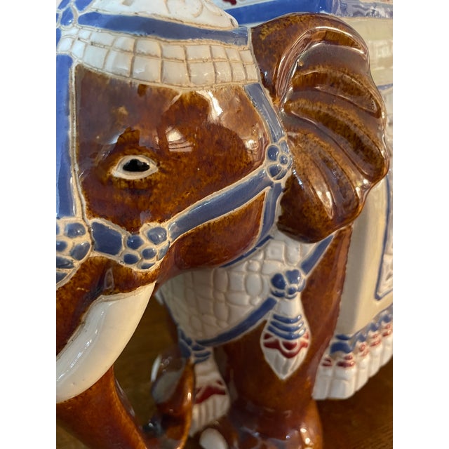 Vintage Small Chinoiserie Elephant Plant Stand For Sale In New Orleans - Image 6 of 9
