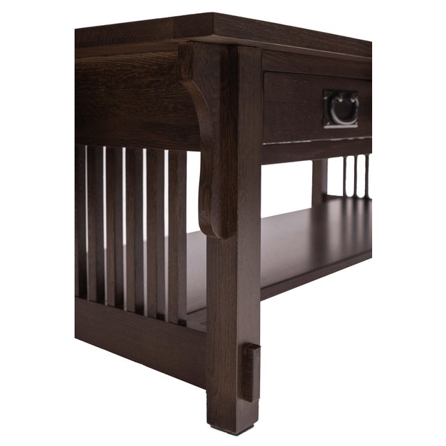 Mission Crofter Style 6 Drawer Coffee Table - Walnut For Sale In Chicago - Image 6 of 6