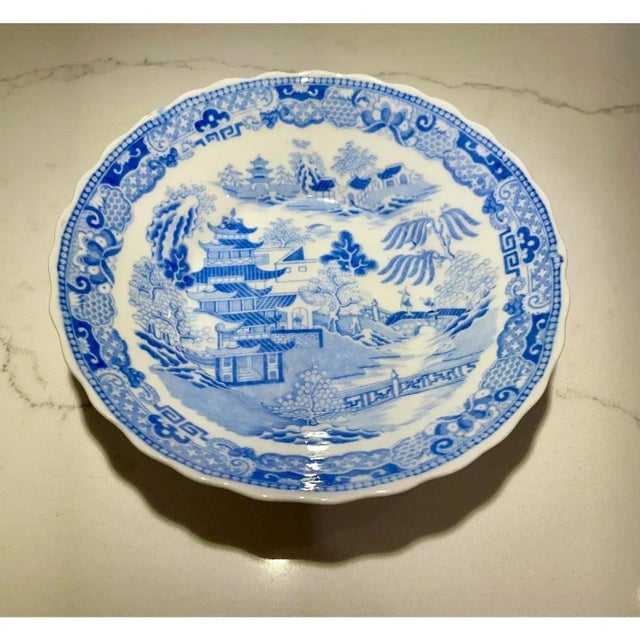 Antique Blue & White Chinoiserie Decorative Bowl For Sale In Chicago - Image 6 of 8