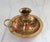 Hollywood Regency Vintage Enameled Brass Candlestick Holders For Sale - Image 3 of 7