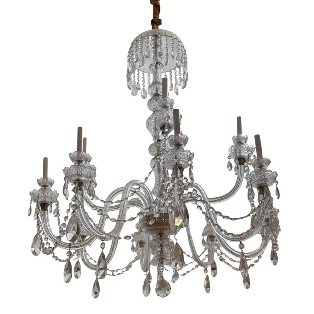 1980s Superb Irish Crystal Louis XVI Style Entryway Chandelier For Sale - Image 5 of 6