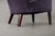 Brown Vintage Scandinavian Modern Oak and Purple Fabric High Back Wing Chair, 1950s For Sale - Image 8 of 18