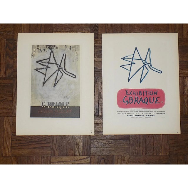 Vintage Mid Century Color Lithographs-Georges Braque-Printed by Mourlot-A Pair For Sale In Cincinnati - Image 6 of 6