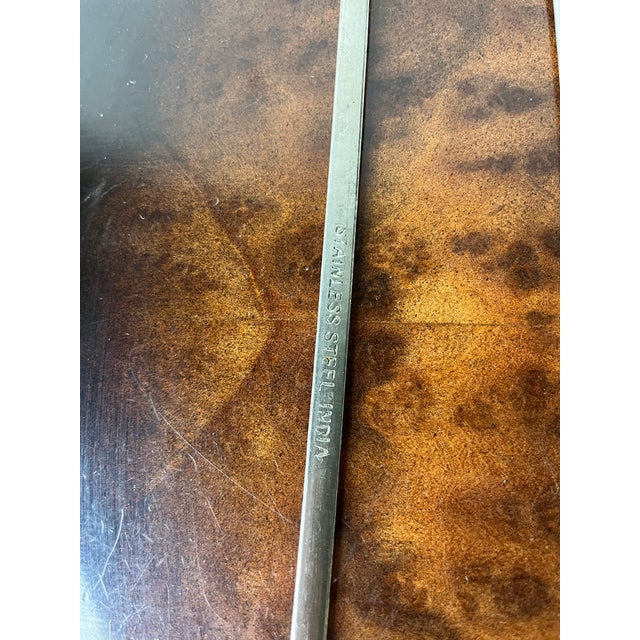 Vintage BBQ Skewers in Stainless Steel With Copper Handle Set of 6 For Sale - Image 11 of 11