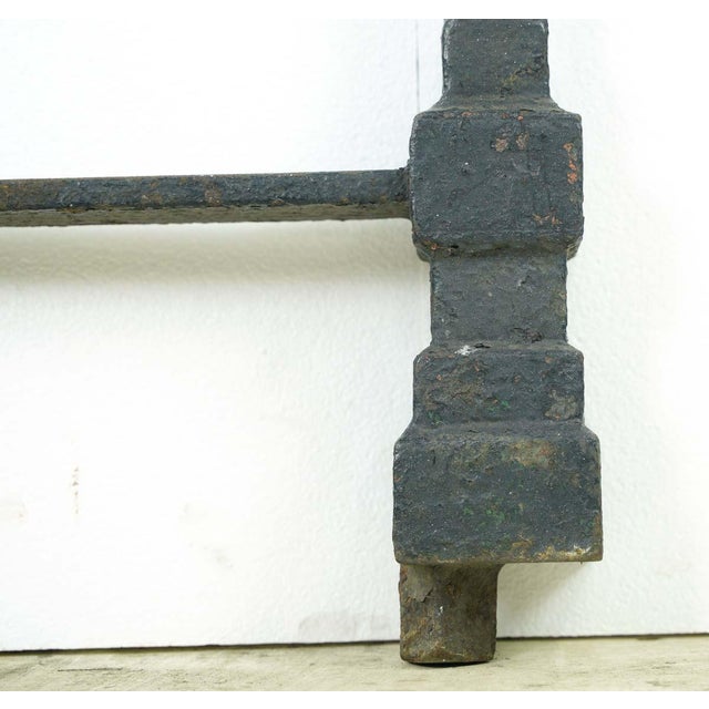 Mid 20th Century Reclaimed Cast Iron Double Griffin Fence Section For Sale - Image 9 of 9