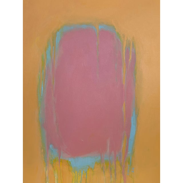 Yellow You and Me, Large Acrylic Diptych Contemporary Abstract Painting by Stephen Remick For Sale - Image 8 of 15