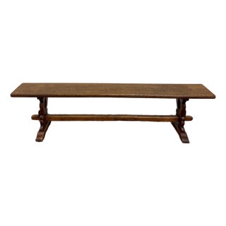 Antique French Farmhouse Bench Banquette Seating Window Seat c.1920s-30 For Sale