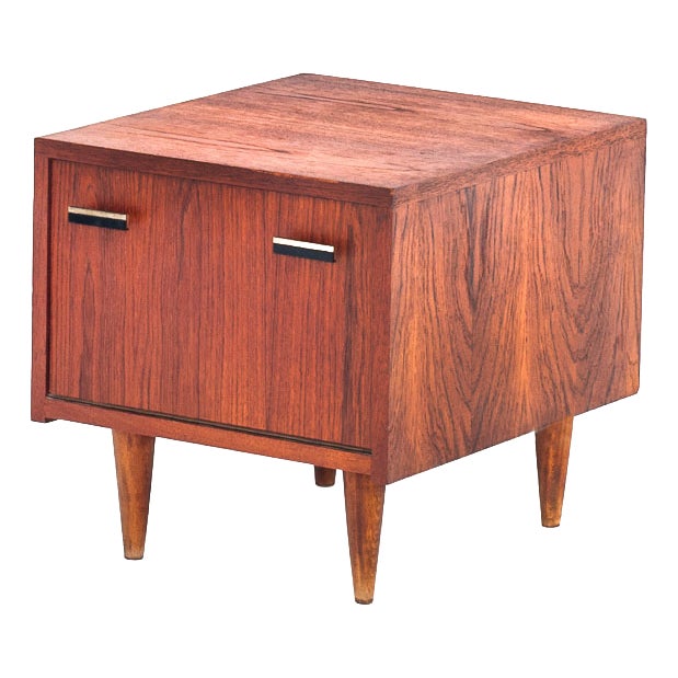 Vintage Scandinavian Style Teak Bedside Table, France, 1960s For Sale