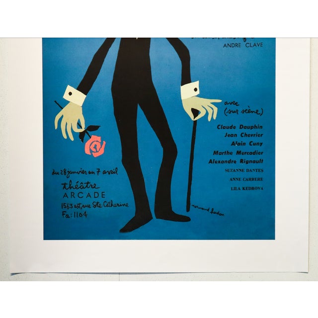 Illustration 2020 Reissue of French Theatre Poster, "Le Théâtre De Paris", Normand Hudon For Sale - Image 3 of 3