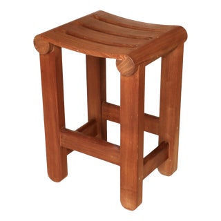 Teak Stool Inspired by Pierre Chapo, USA, 1960s For Sale