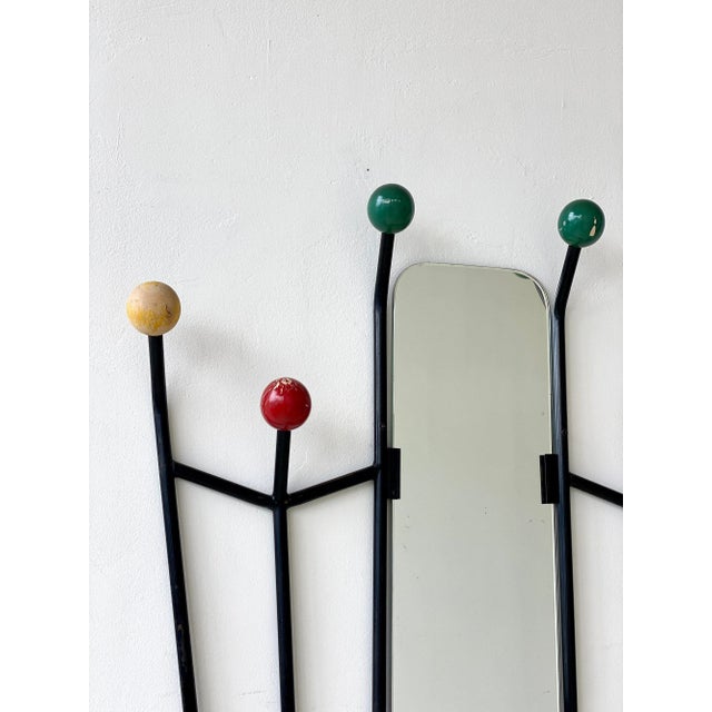 1950s Vintage French Modern Foyer Tree With Mirror by Roger Feraud, Circa 1950s For Sale - Image 5 of 12