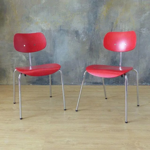 Mid-Century Modern Set of Side Chairs by Egon Eiermann for Wilde & Spieth, 1960s For Sale - Image 3 of 4