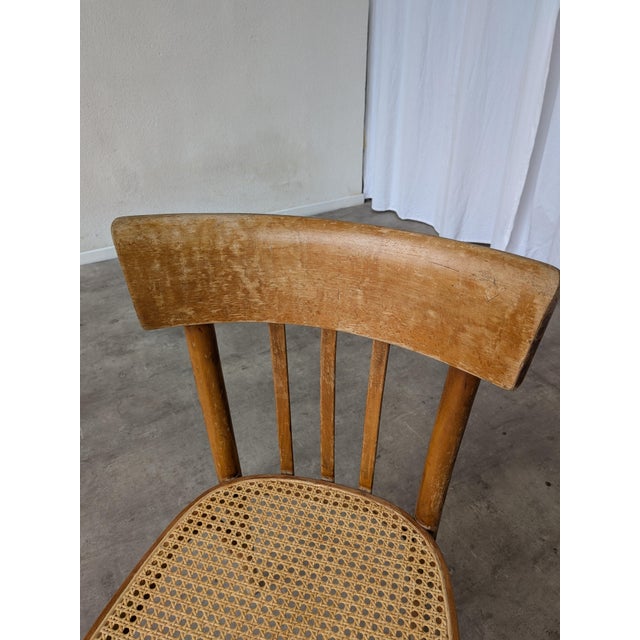 Vintage Boho Cane Seat Dining Chair, Yugoslavia, 1970s For Sale - Image 12 of 18