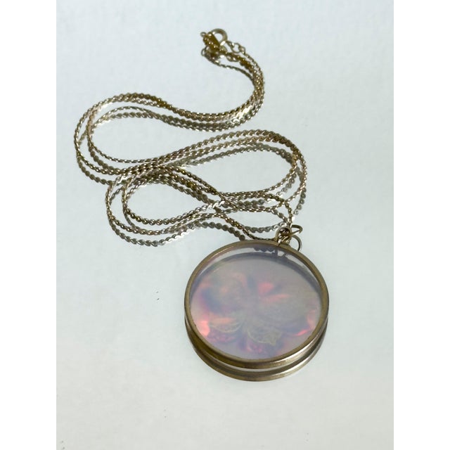 Vintage 1980s Space Age Style Laser Hologram Butterfly Pendant Necklace For Sale - Image 11 of 11