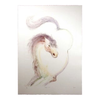 William Papas "Happy Colt" Signed & Numbered Etching of a Horse For Sale